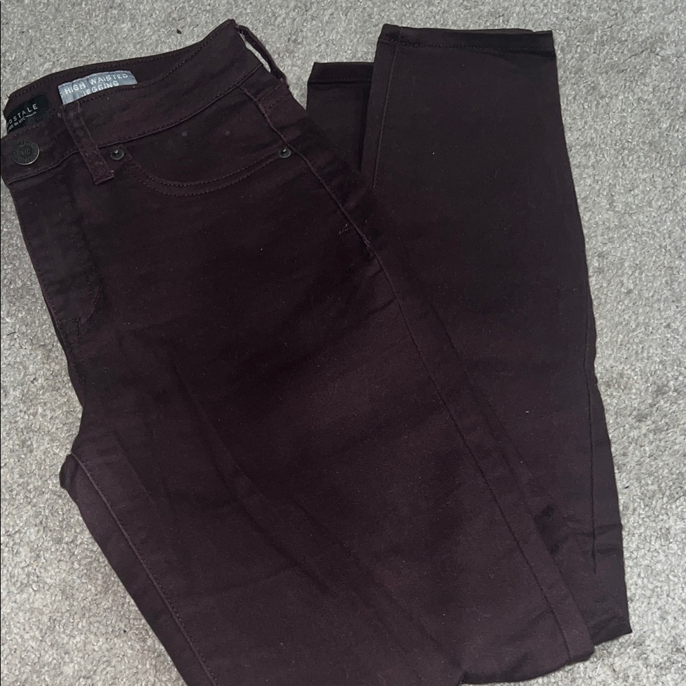 Aeropostale Burgundy Skinny Jeans
